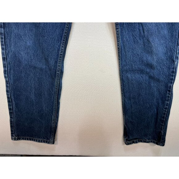 Levi's 505 Men's Regular Fit Straight Jeans Stretch Denim Sz 38x32 Blue Mid Wash - Picture 6 of 10